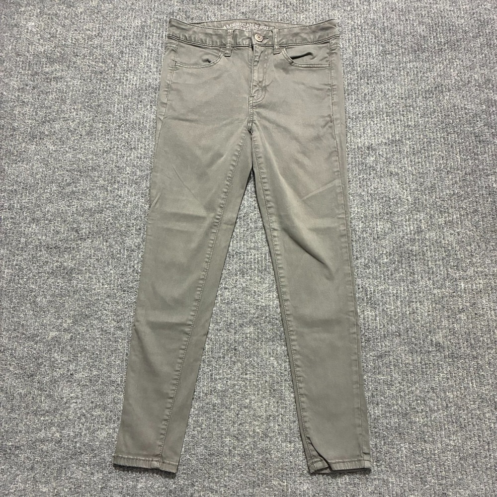 American Eagle Hi-Rise Jegging Womens 4 Short Gray Denim Super Stretch Casual